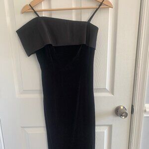 Eliza J Velvet One Shoulder Sheath Dress